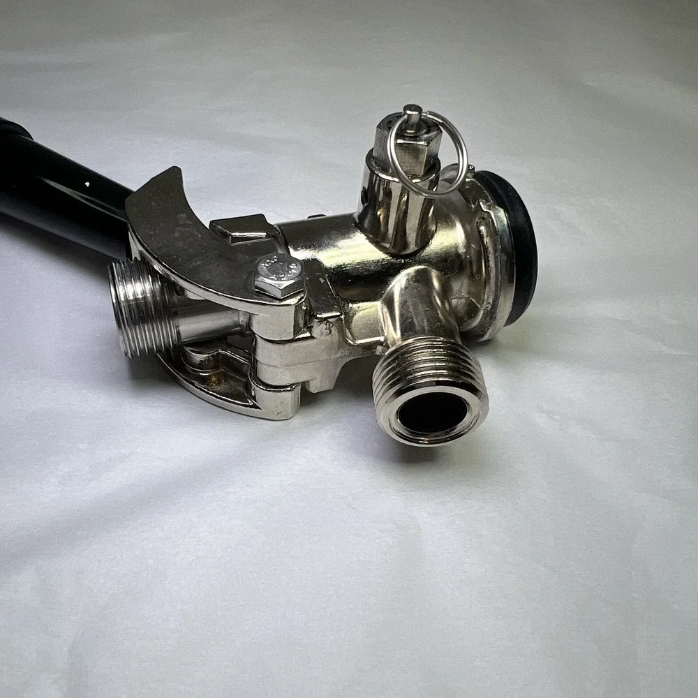 New D-Keg‎ Coupler Tap Head Beer Pull Turn Moving Black Plastic Knob